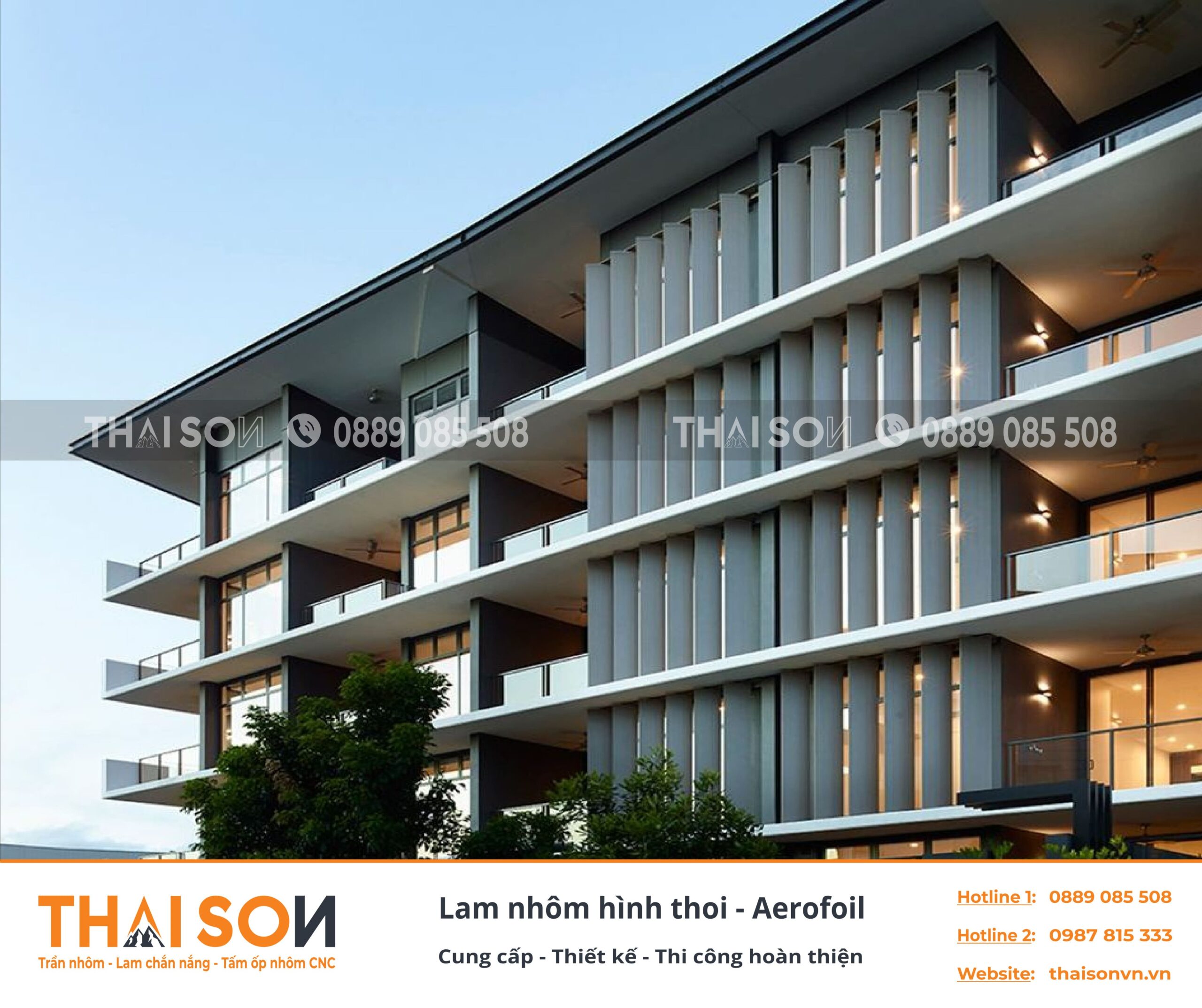 Lam nhôm chắn nắng hình thoi Aerofoil