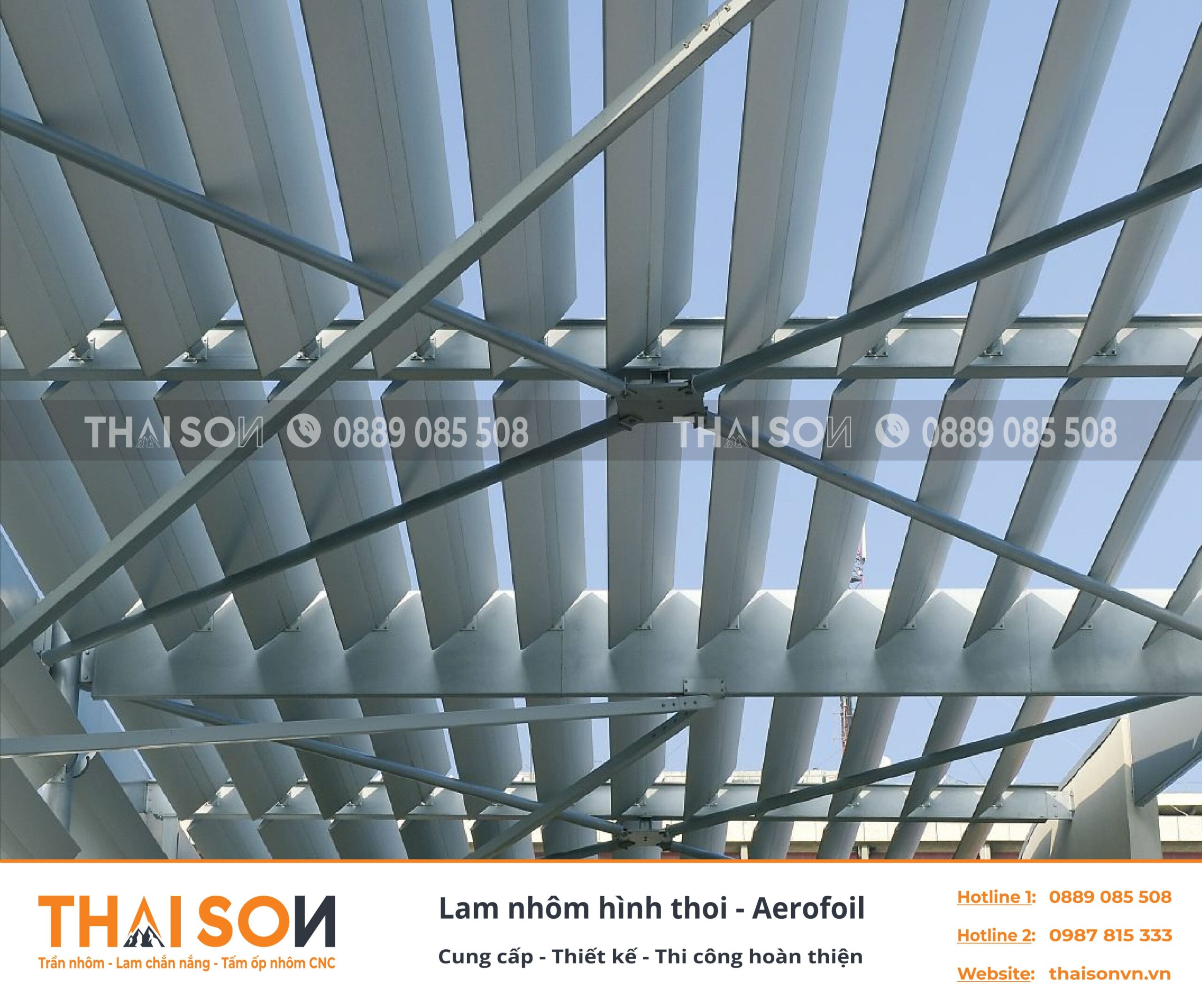 Lam nhôm chắn nắng hình thoi Aerofoil