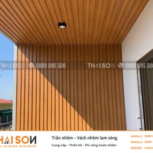 Trần nhôm lam sóng