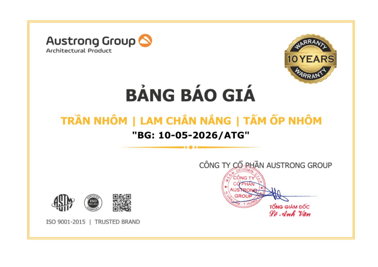 Báo giá Trần nhôm Austrong - Thái Sơn TSC